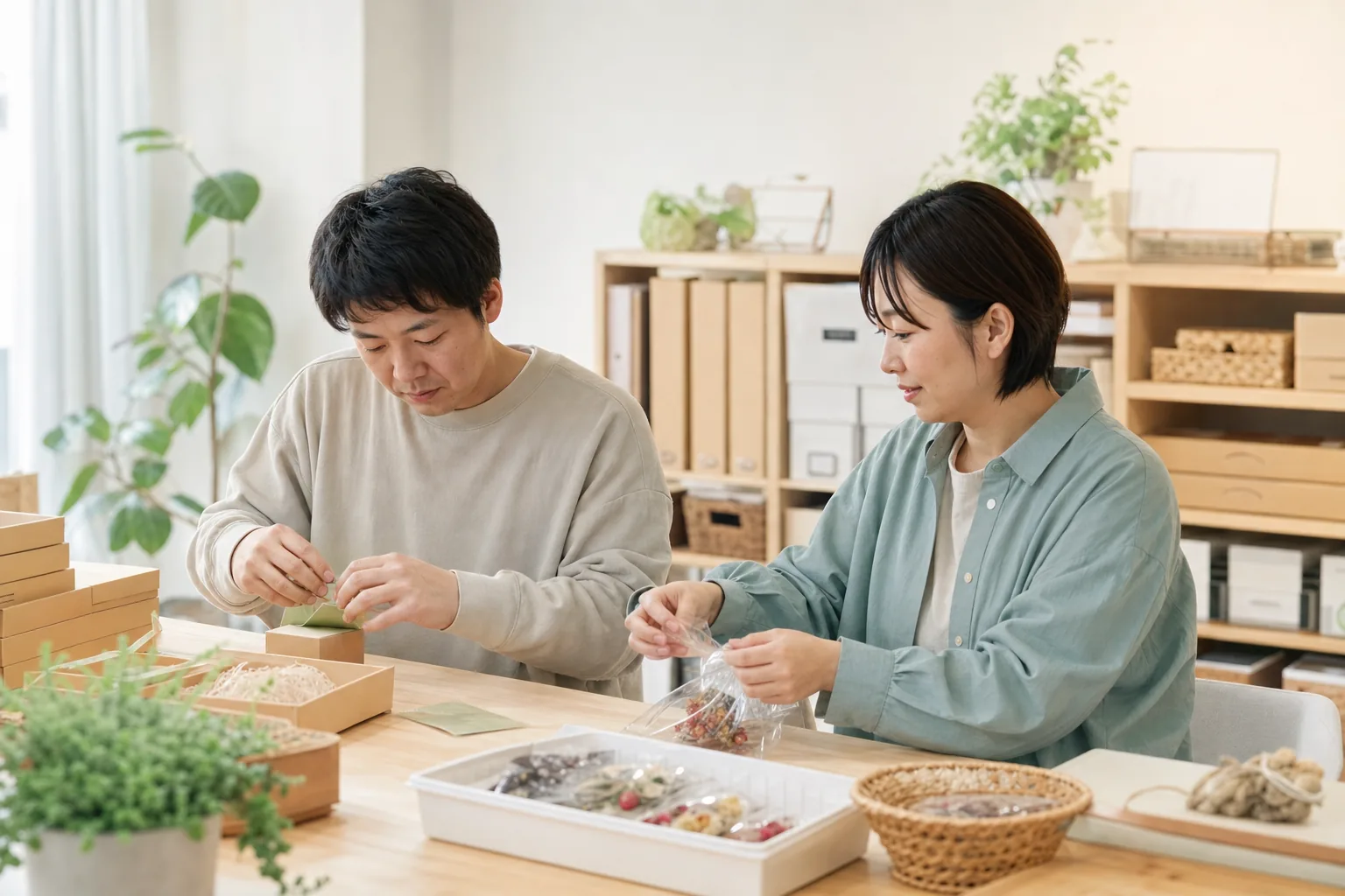 ホプラスの活動をイメージした作業風景
